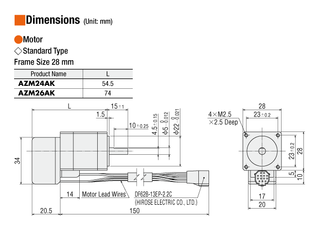 αSTEP Battery-Free Built-In Absolute Encoder AZM26AK+AZD-KD+CC030VZ2F2