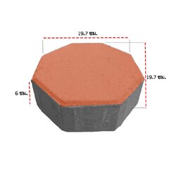 อิฐแปดเหลี่ยม (สีส้ม)