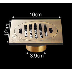 ชุดฟลอร์เดรนทองเหลืองแท้ ลายเสี้ยนดำ พร้อมอุปกรณ์กันกลิ่นทองเหลือ ตะแกรงกันกลิ่น