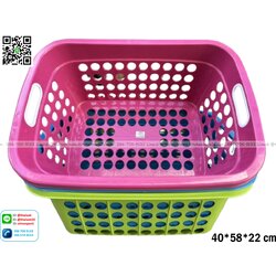 P01509 ตะกร้าเหลี่ยมเอนกประสงค์ (40*58*24 cm) No.567AB ราคาขายส่งต่อ 2 โหล: 24 ใบ: 690 บต่อโหล