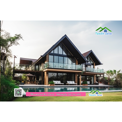 แบบบ้านโมเดิร์น บ้านพักตากอากาศ ออกแบบ เน้นมองเห็น "วิวภูเขา"