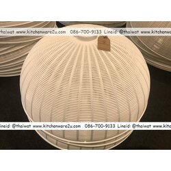 P10887 ฝาชีกลมจัมโบ้ ใหญ่พิเศษ 64 ซม สีขาว (64 x 64 x 27 cm) เกรดเอ No.403 (ราคาส่งต่อ 1โหล : 12 ใบ เฉลี่ย 180 บ/ใบ)