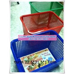 P04087 ตะแกรงเหลี่ยม ทรงสูง (22.5*31.5*17 cm) No.196 ราคาส่งต่อโหล : 12 ใบ