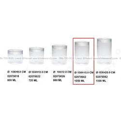 P13485 ขวดโหล PET ฝาใส (10*10*15 cm) จุ 1050 มิล No.1015 ขายยกลัง (ราคาขายส่งต่อ 1 ลัง: 192 ใบ:เฉลี่ย 18 บต่อใบ)