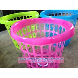 P07671 ตะกร้า วงรี (29*27*25 cm) เกรดเอ สีสวย No.054 JN ราคาส่งต่อ 12 โหล : 144 ใบ:เฉลี่ย 200 บาทต่อโหล