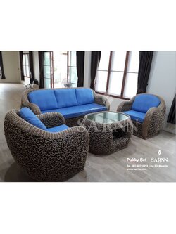 Pukky ชุดรับแขกหวายแท้