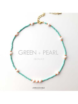 สร้อยคอลูกปัดสีฟ้า ความยาว 16 นิ้ว UA0660-01 Unreasonable Accessories