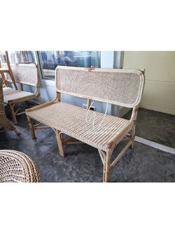 เก้าอี้ม้านั่งยาวหวายแท้