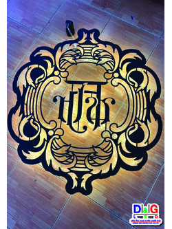 ป้ายโลโก้ไฟออกหลังเหล็กฉลุ