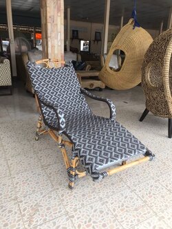 เก้าอี้นอนหวายแท้สานหวายเทียม