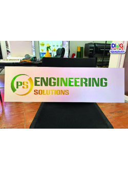 ป้ายบริษัทพื้นคอมโพสิท พิมพ์ยูวีลงบนวัสดุ