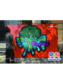 ป้ายโลโก้ตัวอักษรโลหะพื้นคอมโพสิท