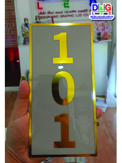 ป้ายอะคริลิคติดสติกเกอร์