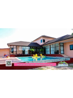 ขายรีสอร์ทพลูวิลล่า ติดแม่น้ำนครนายก สวยงามมาก!! เนื้อที่ 1 ไร่ 2 งาน 50 ตารางวา อ.เมือง จ.นครนายก