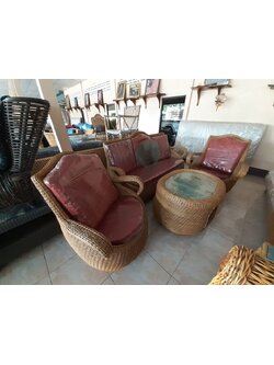 ชุดรับแขกหวายแท้กรวยทอง