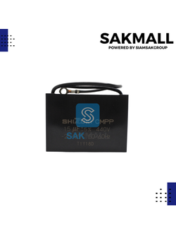 คอนเดนเซอร์ปั๊มหอยโข่งมิตซูสี่เหลี่ยมแท้ 15 ไมโคร 440 โวลต์