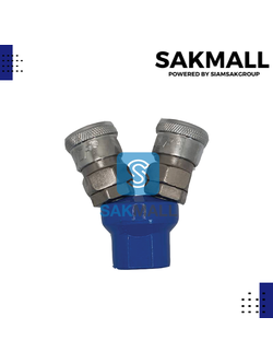 ข้อต่อปั๊มลม2ทาง Quick coupling