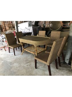 ชุดทานข้าวหวายแท้ 6 ที่นั่ง