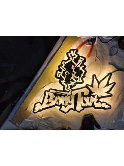 งานBONGTAN ป้ายไฟอักษรโลหะไฟออกหลัง