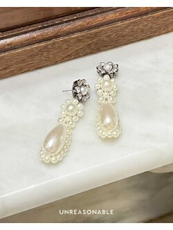 ต่างหู ลูกปัดมุก Romance ฺBead Pearl Drop Earrings UA0905-01 Unreasonable Accessories