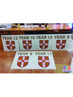 ป้ายตัวอักษรอะคริลิคติดลงพื้นอะคริลิค