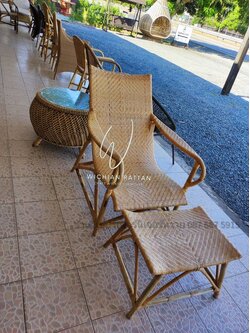 เก้าอี้สตูลสานผิวหวายแท้