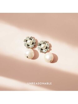 ต่างหู มุกน้ำจืด ต่างหูคลิป ต่างหูก้านเงินแท้ น้ำหนักเบา UA0847-01 Unreasonable Accessories
