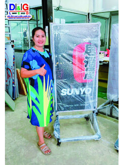 ป้ายตู้ไฟล้อเลื่อน 2 หน้า