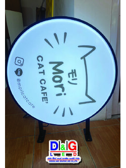 ป้ายตู้ไฟกลม Mori CAT CAFE