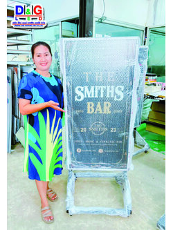 ป้ายตู้ไฟล้อเลื่อน 2 หน้า