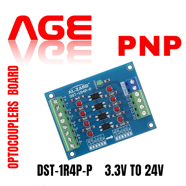 DST-1R4P-P 3.3VDC เป็น 24VDC PNP 4 ช่อง Optocouplers ออปโต้คัปเปลอร์ ...