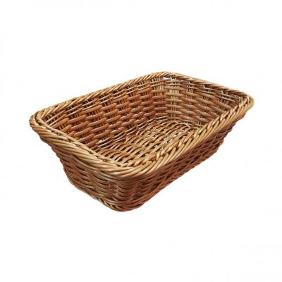 ถาดหวายเทียมอเนกประสงค์ size28x18x8.5cm. (S) สีน้ำตาล
