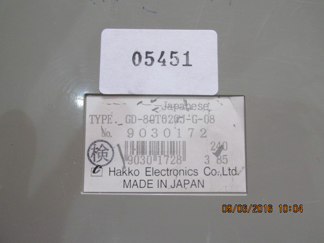 HMI " HAKKO " MODEL : GD-80T020J-G-08