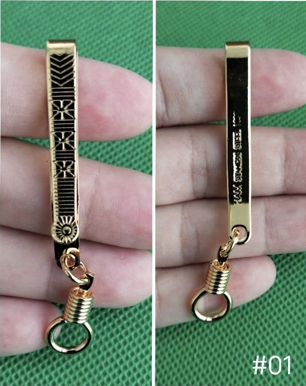 แหนบห้อยพระ < สแตนเลสแท้ สีทอง 1ชิ้น > แข็งแรง ทนทาน