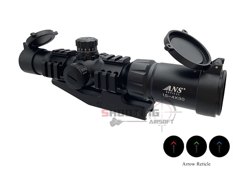 กล้องเล็งไว Scope ANS Optical 1.5-4x30 CQB เป้า Arrow Reticle
