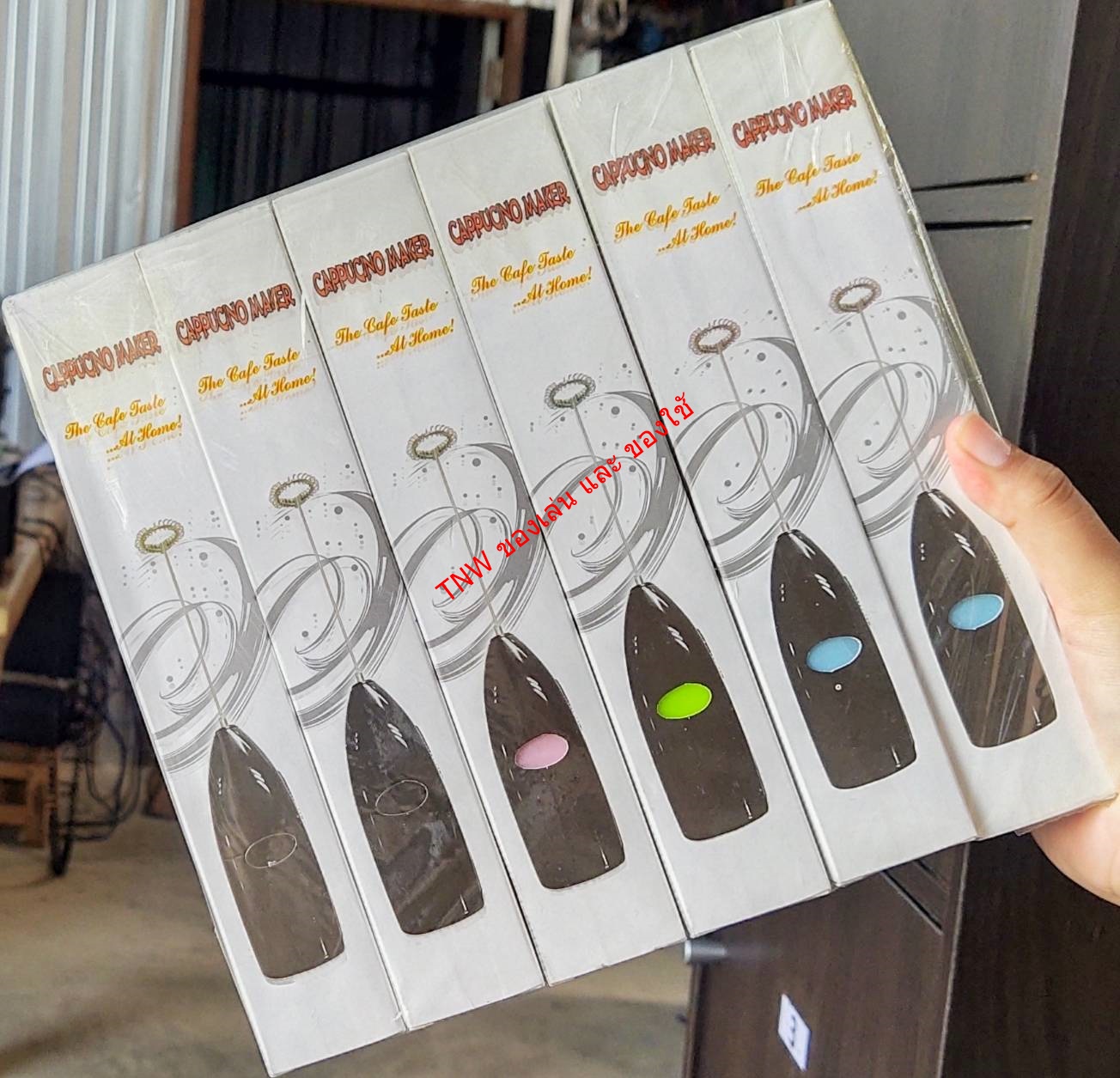 เครื่องตีฟองนม ตีกาแฟ เครื่องผสมไฟฟ้า แบบมือถืก ที่ปั่นฟองนมแบบพกพา คละสี