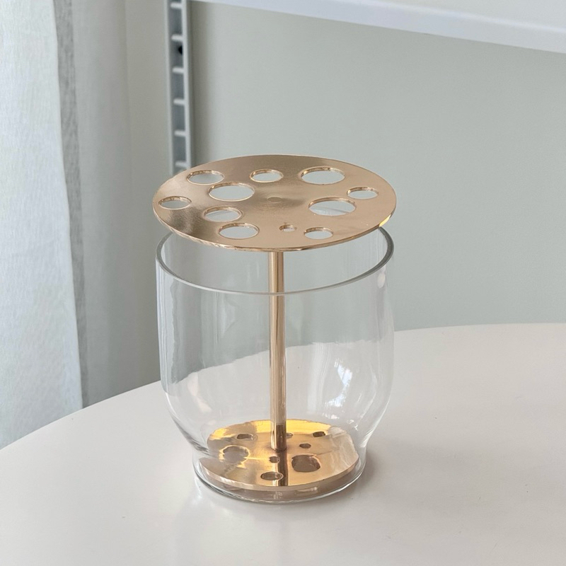 [พร้อมส่ง] Jnihouse : Brass glass vase