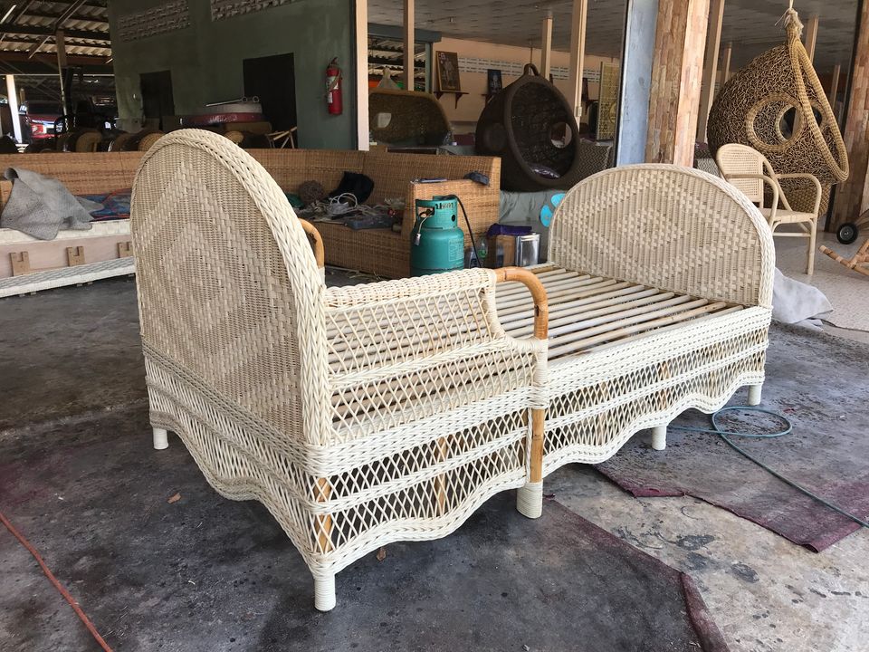 เตียงหวายแท้ 3.5 ฟุต