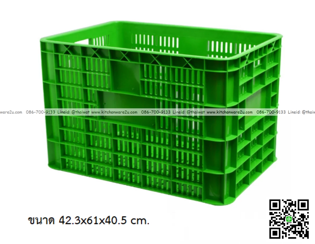 P12907 ลังโปร่ง 88 ลิตร จัมโบ้ (42.3*61*40.5 cm) เกรดเอ No.8072 ราคาขายส่งต่อ 6 ใบ : เฉลี่ย 550 บต่อใบ