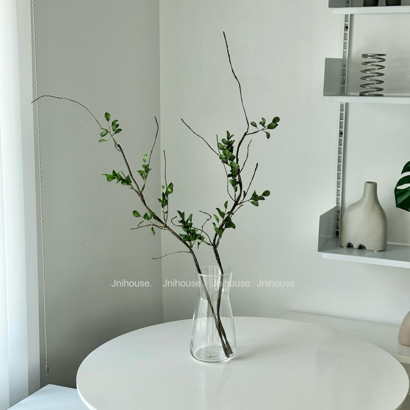 [พร้อมส่ง] Jnihouse : กิ่งไม้ประดิษฐ์สูง 75 cm (มีใบเขียว)