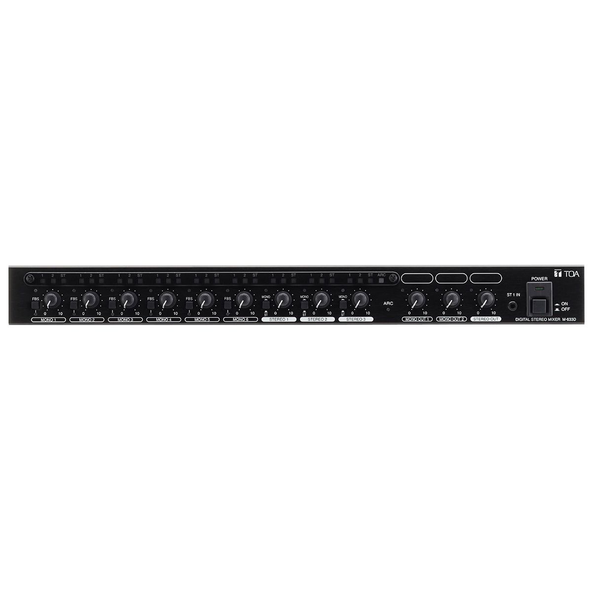 TOA M-633D Stereo Mixer with 12 input channels