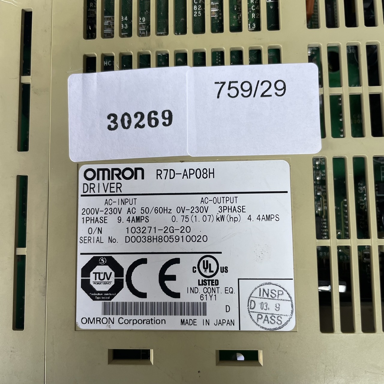จำหน่าย R7D-AP08H SERVO DRIVE "OMRON"