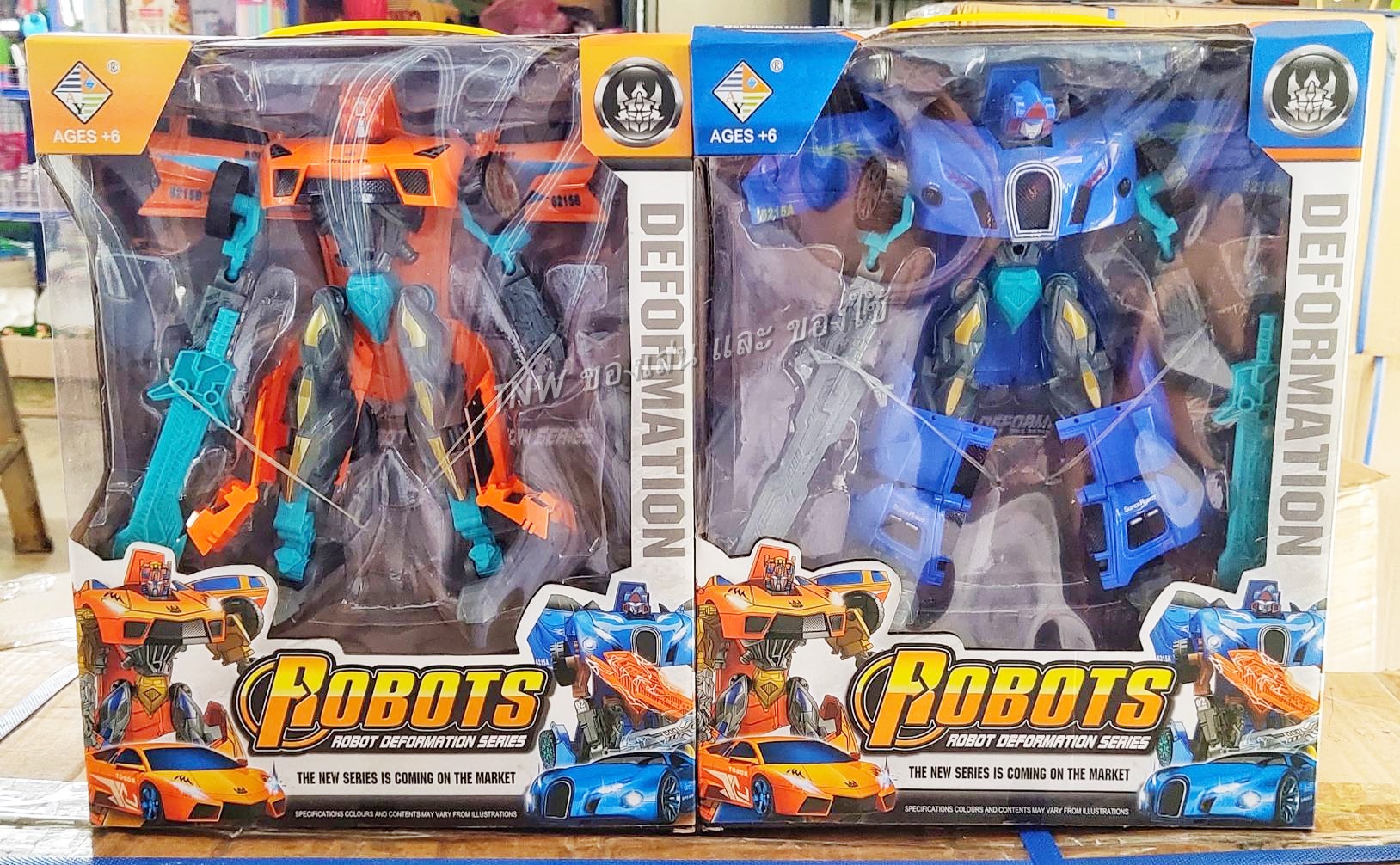 🤖🤖 หุ่นยนต์ โมเดลหุ่นยนต์ แปลงร่างเป็นรถได้ มี 2 สี 🤖🤖