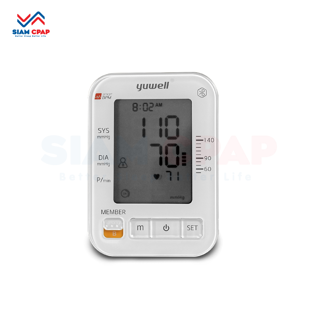 เครื่องวัดความดันโลหิต Yuwell รุ่น YE-680A เก็บข้อมูลแยกใช้งานได้ 2 คน (รับประกัน 5 ปี)
