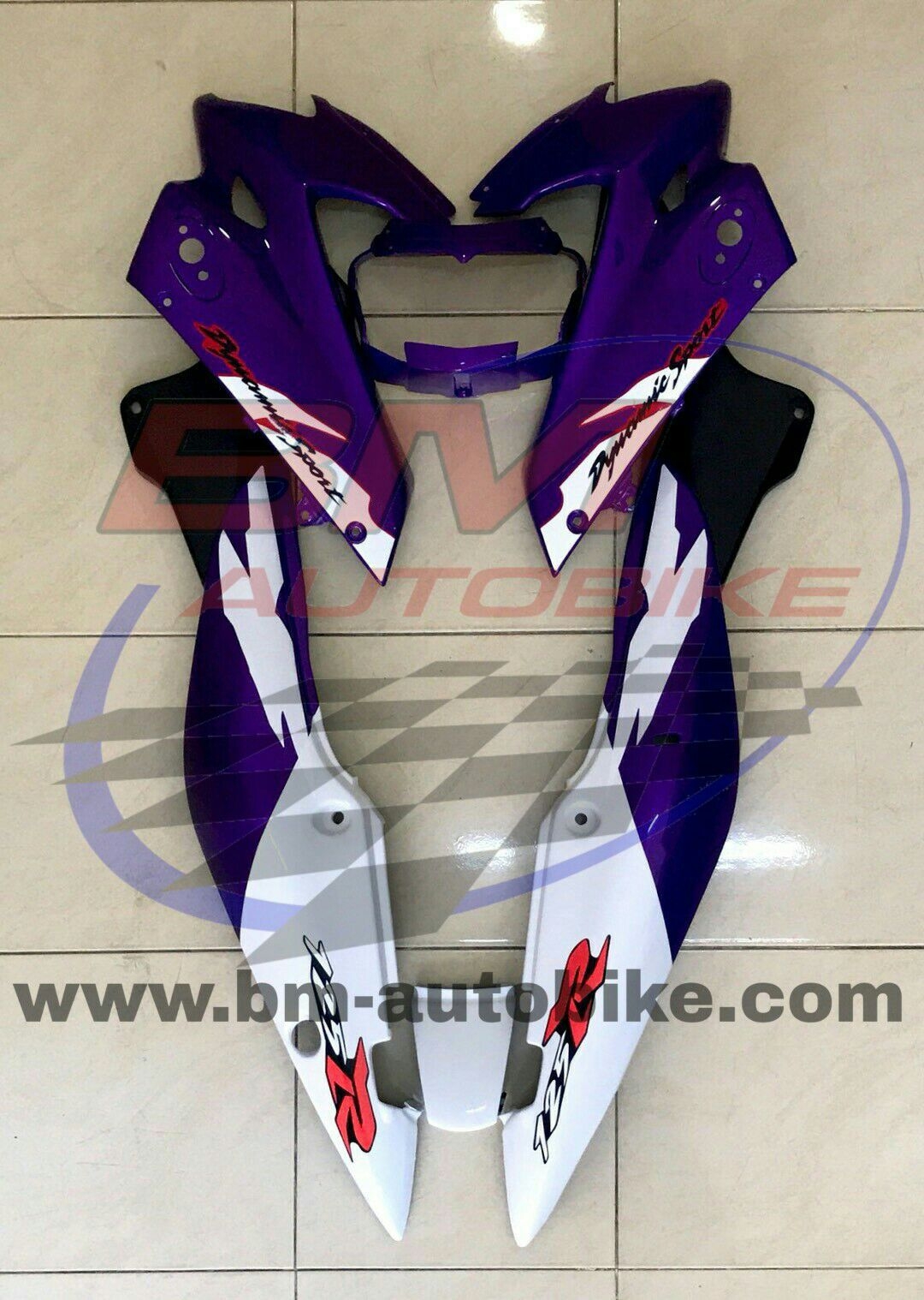 ชุดสี Ls NEW ครึ่งคันไม่่มีบังโคลน ม่วง20P/ขาว 2,500 กรัม