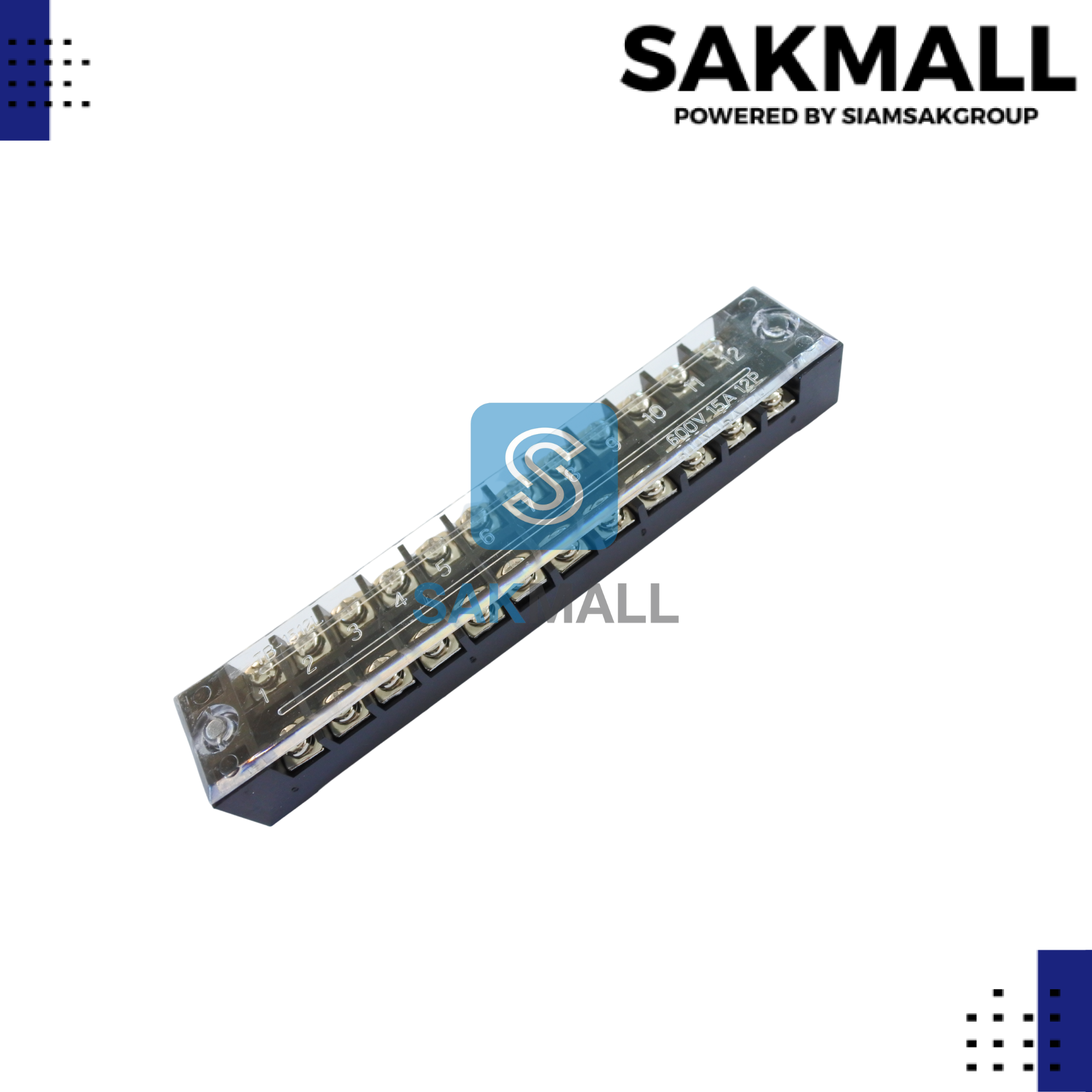 หลักไฟ TB-1512 (15A-600v.) (22x125)