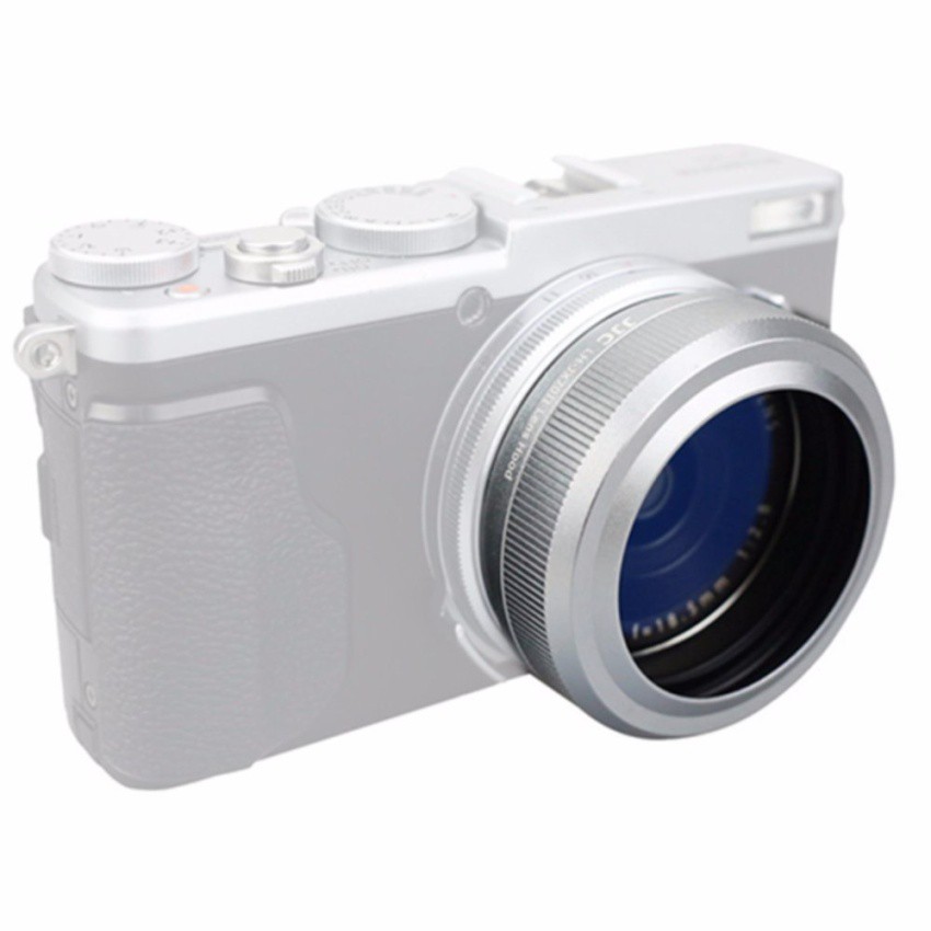 LH-JX70II(S) ฮู้ดกล้องฟูจิ X70 สีเงิน พร้อมอะแดปเตอร์ขนาด 49 มม. ใช้แทน FujiFilm LH-X70 Lens Hood