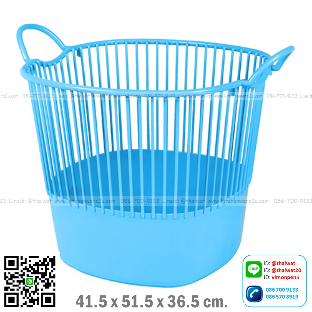 P10270 ตะกร้าผ้าหูหิ้ว (41.5*51.5*36.5 cm) อย่างดี หนา ดีไซน์ใหม่ No.2158 ราคาขายส่งต่อ 1 โหล: 12 ใบ (เฉลี่ย 140 บต่อใบ)