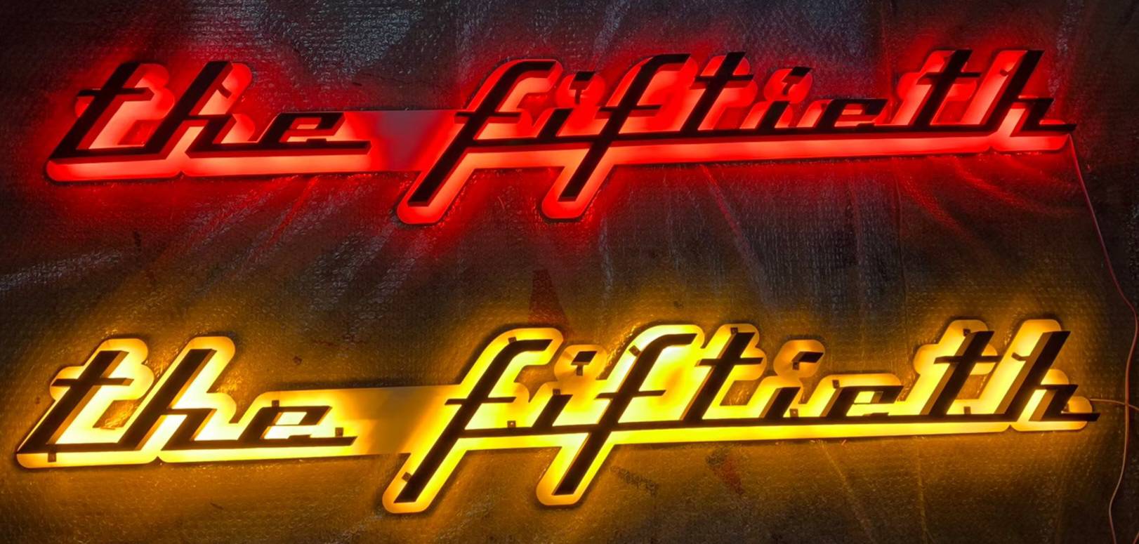 #ป้ายอักษรไฟออกหลัง #ป้ายอักษรซิงค์ทำสีไฟออกหลัง