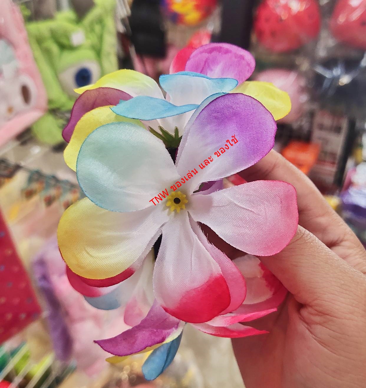ยางรัดผม ยางมัดผม ยางรัดผมดอกไม้ ( แพ็ค 2 อัน ) คละสี